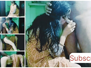 Indian sexy wife cheated on her husband and was fucked hard by her friend (Hindi audio)