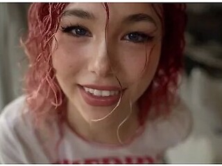 An Asian Woman With Hair Red As Fire 10 Out Of 10 Autumn Wet Pussy - Lil Karina