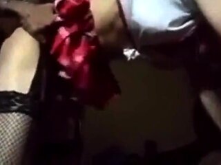 Sissy Schoolgirl Takes BBC Bareback