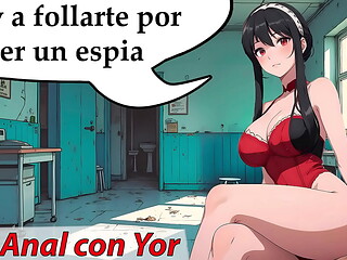 JOI anal en espa&ntilde_ol. Yor de Spy X Family usar&aacute_ su mejor dildo para follarte.