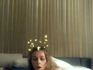 Lovely Amateur teen brunette masturbating outdoor
