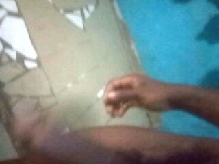 Huge black BBC masturbating with big black dick