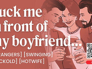 ASMR Audio Porn: First Time Hotwife Threesome at a Swingers Club with Cuckold Boyfriend - Erotic Audio Story