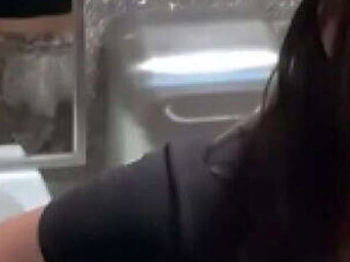 Pervy Wife Gets Fucked in Gas Station Bathroom