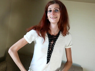 Post-op TS Sarah Cherry gets naughty!