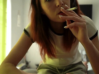 Smoking While Sucking Dick - Cum Swallow