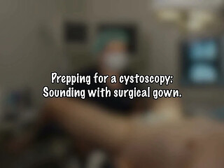 Medical BDSM Nurse exam with Latex Gloves and Gown
