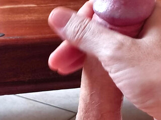 Daddy masturbates and cums with lots of milk