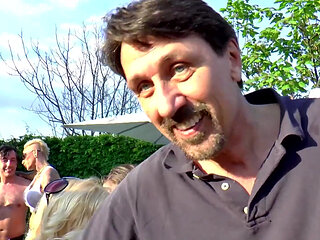 Blonde Outdoor Gangbang DP Threesome Fuck Fest