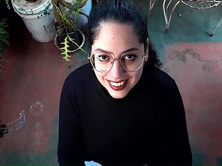 Risky Rooftop Blowjob While Neighbors Were Nearby