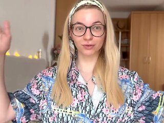 Podcast featuring a blonde female dom and her BDSM slave