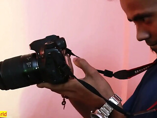 Beautiful model gets her first sexy photoshoot with hot Indian photographer