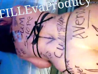 Mazy Kinn humiliating with the black pencil as a commodity without any self-esteem