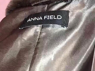 Cum twice on the lining of a fake fur ladycoat