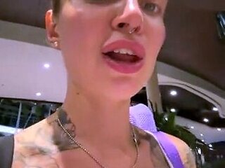 Miss_Elfie, russian camwhore in public and restroo