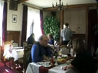 A Classy Slut From Germany Got Double Fucked on the Dinner Table