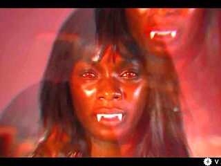 hot ebony vamp turns blonde teens into her slaves