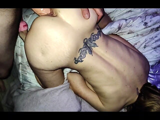 Petite Step Sis with Fat Ass Takes Her First Huge Cock Sleeve