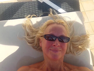 Amateur Blonde Mature Wife Enjoys It Outdoors