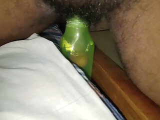 Fucking a bottle because of no money to buy a pussy