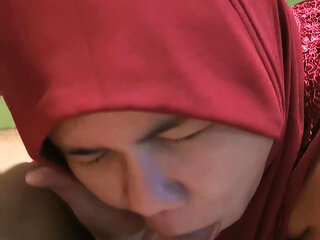 Muslim widow just ate a big after a long absence.