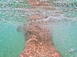 Emma Voyeur Naked Underwater Pool Play - Amateur MILF Tease Big Ass & Titties Flashing