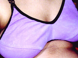 Sexy desi girl is masturbating, pressing her breasts and caressing her nipples, she is achieving orgasm