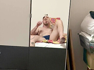 Small dick jerking mirror