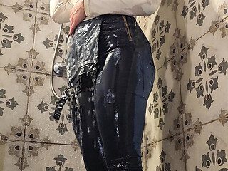 Wet Denim Fetish Getting Soaked in the Shower with My Jeans on