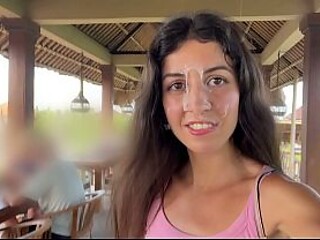 Amateur waitress gets a surprise load of hot sauce on her burger...and her