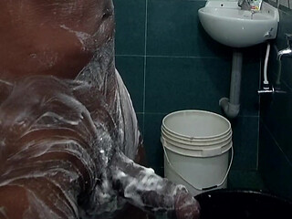 Tamil stepfather dad bathroom bathing