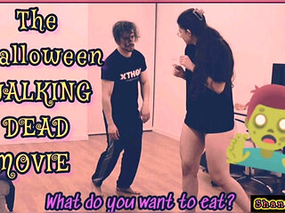 Shanaxnow Halloween Zombie Blowjob - Cum in Mouth Swallow with Small Tits Teen