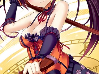 Kurumi, edging handjob, anime joi