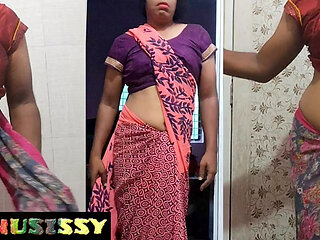 Sexysonu in pink saree navel show