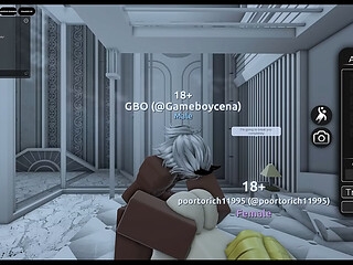 Jugando con una chica en roblox, ella muy traviesa