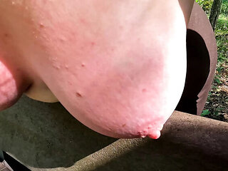 Biggest Tits Get Spanked Red in Public BDSM Punishment