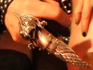 Kinyk French dominas sharing this poor male servant in BDSM action