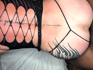 The sissy with the big ass gets fucked in the ass by big cocks.