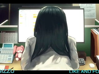 Hot Office Hentai - Coworker Shows Off Her Ass in Gameplay #1