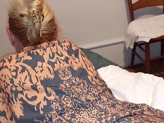 Mature Blonde Wife Enjoys Sex in Between Time