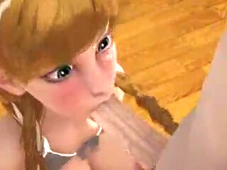 Brunette and sucks a huge