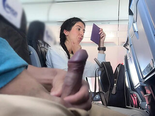 Dick Flashing in Airplane - Girl Brought Me To Cumshot In 2 Minutes