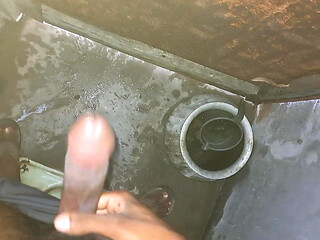 Desi young man materbation two time in bathroom