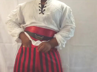 Pirate Cosplayer Jerks Off