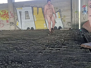 Naked boy in outdoor