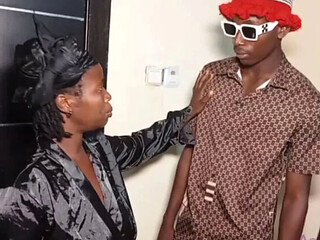 Ebony Juicybutt Seduces and Fucks Her Neighbor's 20 Year Old Stepson and He Cums Inside Her Sweet Pussy