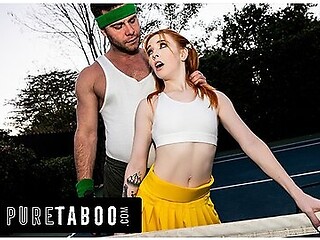Tiny Redhead Teen Madi Collins Begs Her Hot Tennis Coach To Dominate Her Petite Pussy