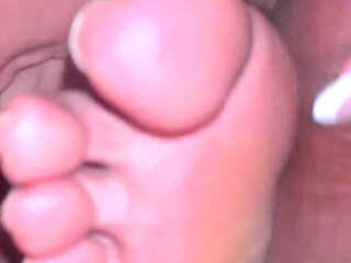 Cumshot on His Feet