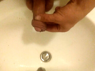 Peeing on My Hand, in a Sink