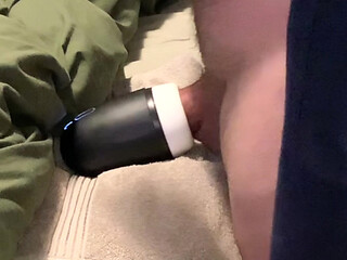 Cum as lube mouth blowjob toy handsfree